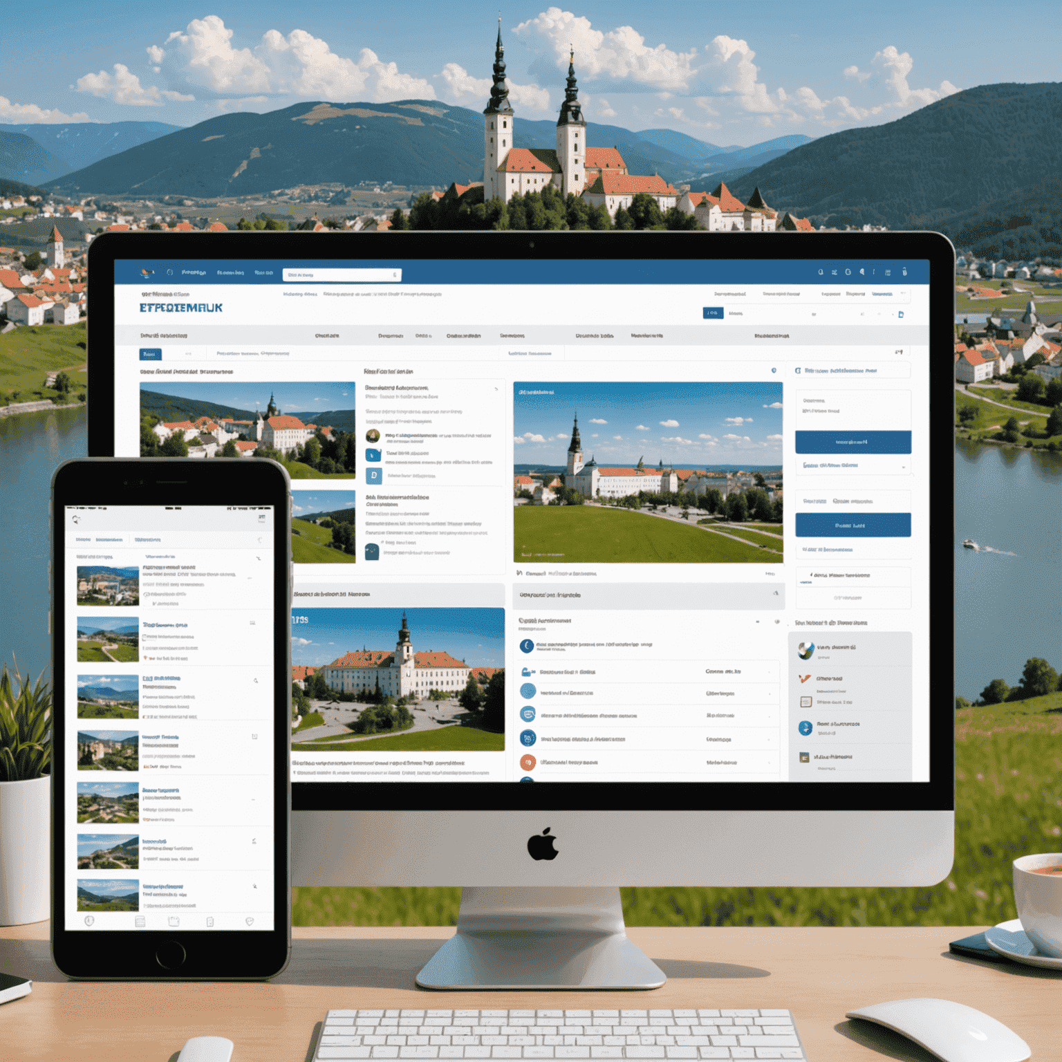 A user-friendly interface of Etipos e-government portal, showing various digital services available to Slovak citizens